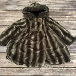 Corky & Company faux fuzzy coat